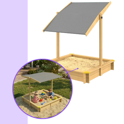 Sandkasten mit Dach
