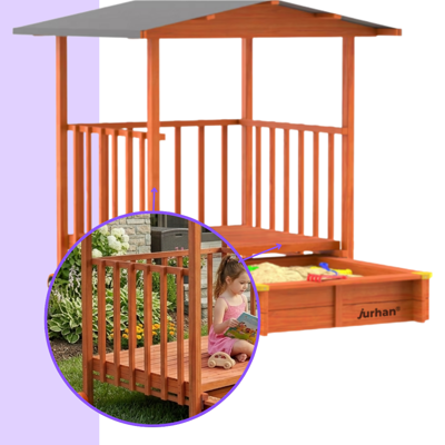 Sandkasten mit Veranda