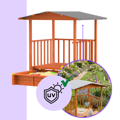 Sandkasten mit Veranda