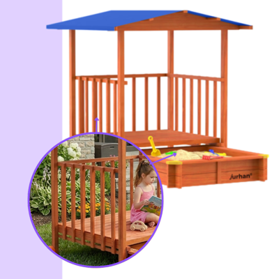 Sandkasten mit Veranda