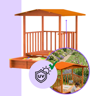 Sandkasten mit Veranda