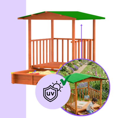 Sandkasten mit Veranda