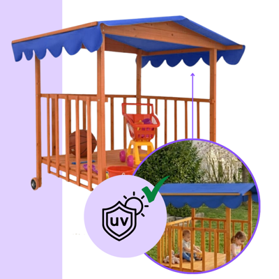 Sandkasten mit Veranda