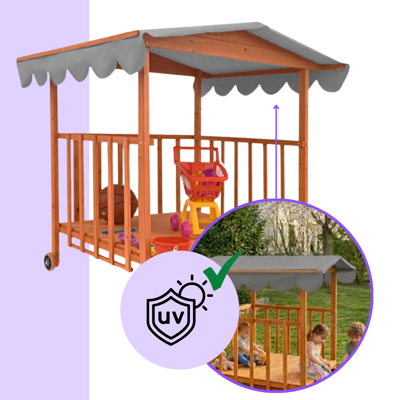 Sandkasten mit Veranda