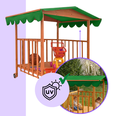 Sandkasten mit Veranda