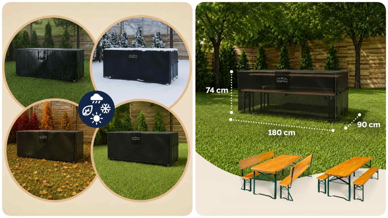 Schutzhülle für Gartentisch und Gartenbänke Schutzhülle für Gartentisch und Gartenbänke
