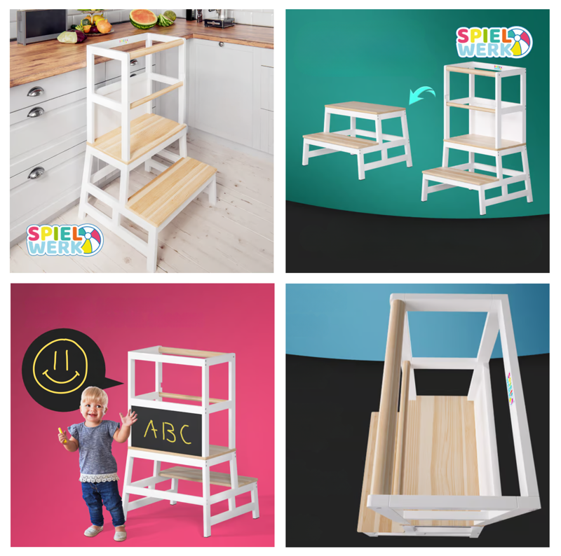 Lernturm für Kinder mit Zeichenmöglichkeit