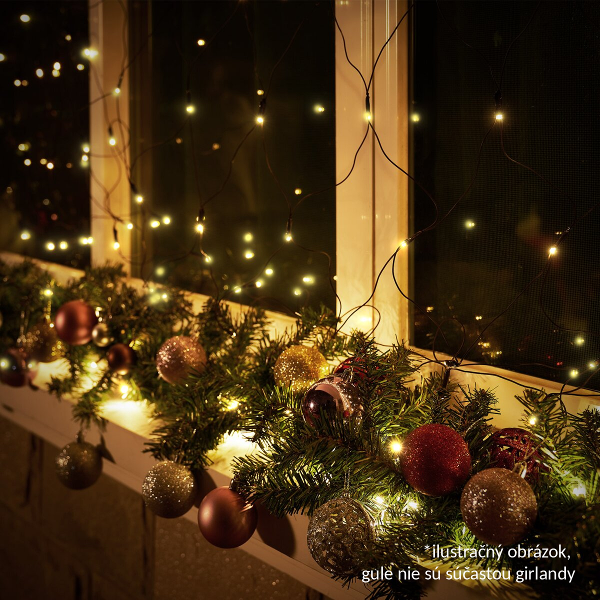 Weihnachtsgirlande Andrea 5m - 100 LED Lichter Für Innen & Außen