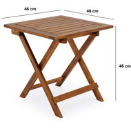 Beistelltisch VITEK aus Akazienholz, 46x46x46 cm, braun