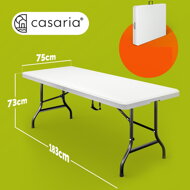 Buffettisch KAMIL klappbar, 76x183x74cm, weiß
