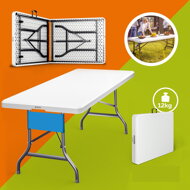 Buffettisch KAMIL klappbar, 76x183x74cm, weiß