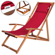 Gartenliege SIENA, 65x87x102cm, rot