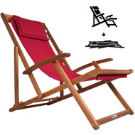 Gartenliege SIENA, 65x87x102cm, rot