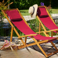 Gartenliege SIENA, 65x87x102cm, rot