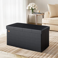Sitzbank mit Stauraum KYLE, 80x40x40cm, schwarz