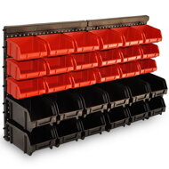 Hängeorganizer für Werkstatt ORDER, 30 Boxen, 64x2x38 cm, rot/schwarz