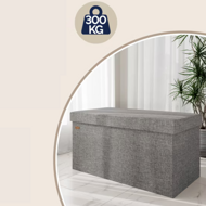 Hocker mit Stauraum EDMUND 80x40x40 cm, hellgrau