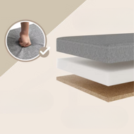 Hocker mit Stauraum EDMUND 80x40x40 cm, hellgrau