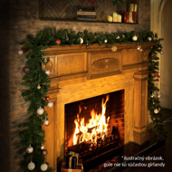 Weihnachtsgirlande ANDREA mit Beleuchtung, 5 m, grün