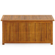 Holz-Aufbewahrungsbox ACACIA mit Rollen, 117x50x59 cm, naturbraun