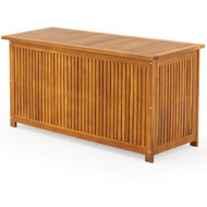 Holz-Aufbewahrungsbox ACACIA mit Rollen, 117x50x59 cm, naturbraun