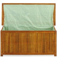 Holz-Aufbewahrungsbox ACACIA mit Rollen, 117x50x59 cm, naturbraun