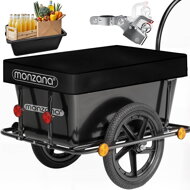 Anhänger für Fahrrad TERY, 90 l, 61x153x90 cm, schwarz