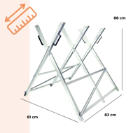 Sägebock ALBERT, 83x81x88 cm, silber