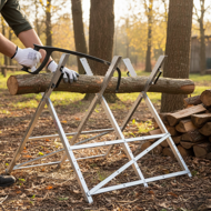 Sägebock ALBERT, 83x81x88 cm, silber