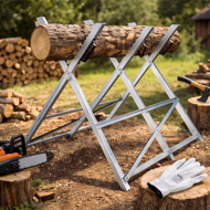 Sägebock ALBERT, 83x81x88 cm, silber