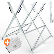 Sägebock ALBERT, 83x81x88 cm, silber