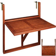 Hängebalkontisch HANS, 65x45x87 cm, braun