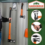 Axt-Set TOMS, Axt und Spalter, 2 Stück, schwarz/orange
