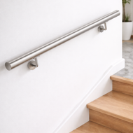 Edelstahl-Handlauf CHROME, 4,2×100cm, silber