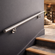 Edelstahl-Handlauf CHROME, 4,2×100cm, silber
