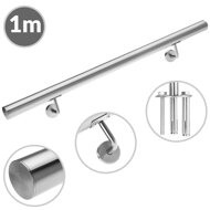 Edelstahl-Verlängerungsgeländer für Treppen CONEKT, 100 cm, silber 