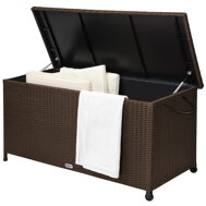 Polyrattan-Aufbewahrungsbox RICCO, braun