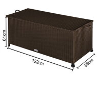 Polyrattan-Aufbewahrungsbox RICCO, braun