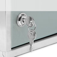 Wandapotheke SAVE, 25x12x48,5 cm, silber