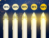 Kerzen für Weihnachtsbaum CANDLE, 20 Stück, 10,5 cm, warmweiß