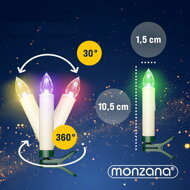 Kerzen für Weihnachtsbaum CANDLE, 20 Stück, 10,5 cm, mehrfarbig