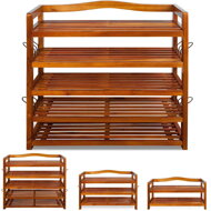 Schuhregal RUSTIC, 5 Regalböden, 85x26x82 cm, naturbraun
