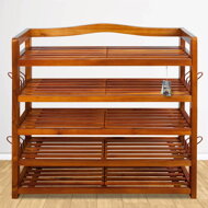 Schuhregal RUSTIC, 5 Regalböden, 85x26x82 cm, naturbraun
