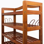 Schuhregal RUSTIC, 5 Regalböden, 85x26x82 cm, naturbraun