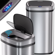 Sensor-Mülleimer DEUS, 58 Liter, silbern