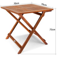Holz-Beistelltisch ALEK, 70x70x73 cm, braun