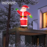 Aufblasbarer Weihnachtsmann beleuchtet, 250 cm, rot