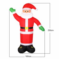 Aufblasbarer Weihnachtsmann beleuchtet, 250 cm, rot