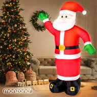 Aufblasbarer Weihnachtsmann beleuchtet, 250 cm, rot