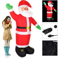 Aufblasbarer Weihnachtsmann beleuchtet, 250 cm, rot